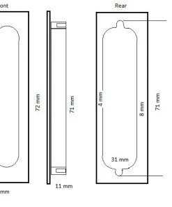 1132 Mardeco Flush Pull Sliding Door Hardware & Flush Pulls