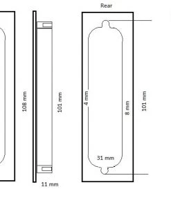 1132 Mardeco Flush Pull Sliding Door Hardware & Flush Pulls