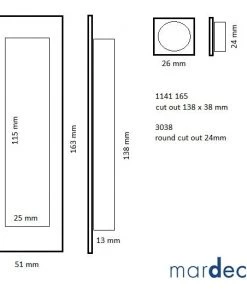 1141 Mardeco Flush Pull Sliding Door Hardware & Flush Pulls