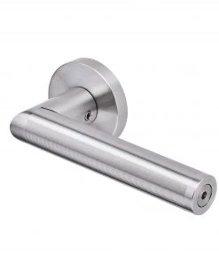 JNF IN.00.414 'Link Scratch' Lever Handle On Standard Rose Stainless Steel