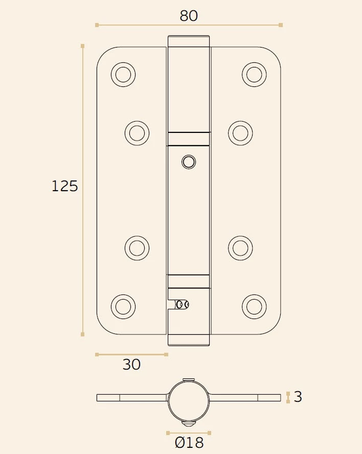 JNF IN.05.040 Spring Hinge Hold Open / Soft Close