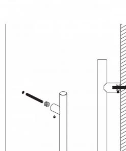 JNF IN.08.MFU.DV.19 Set Of Adapters For Double Pull Handles For Glass Doors (Ø19)