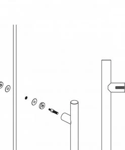 JNF IN.08.ADV.35 Unifix M8 Glass - Fixing Kit For Back To Back Handles 35mm Pull Handles
