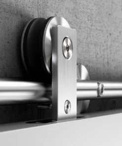 JNF Sliding Barn Door Tracks IN.15.121K Sliding Door Kit For 600 - 900 Wide Wooden Doors, Maximum Weight Door 60 Kg