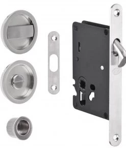 JNF IN.20.937 Mortice Door Lock Privacy Set Round Sliding Door Hardware & Flush Pulls
