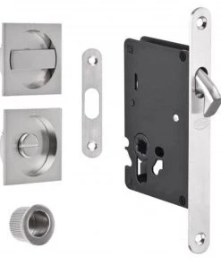 JNF IN.20.938 Mortice Door Lock Privacy Set Square Sliding Door Hardware & Flush Pulls