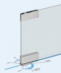 JNF Hinges And Pivots IN.81.203 Hydraulic Pivot Set For Glass Doors