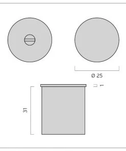 JNF Door Handles & Accessories IN.04.009.35 Privacy Turn EVEN LESS Without Colour Indication (35-44mm)
