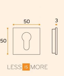 JNF IN.04.QY03MB European Cylinder Key Hole LESS IS MORE Door Handles & Accessories