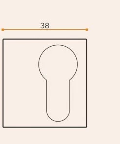 JNF IN.04.QY03SL European Cylinder Key Hole SLIM Door Handles & Accessories