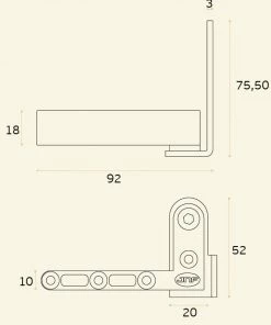 JNF IN.05.207 Pivot System For One Way Doors (40kg) Hinges And Pivots