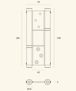 JNF IN.05.660 Double Action Spring Hinge 196 Mm Hinges And Pivots