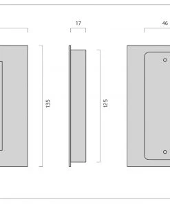 Sliding Door Hardware & Flush Pulls IN 16 400 JNF Stainless Steel Flush Pull