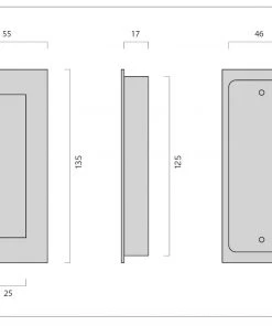 Sliding Door Hardware & Flush Pulls IN 16 402 JNF Stainless Steel Flush Pull