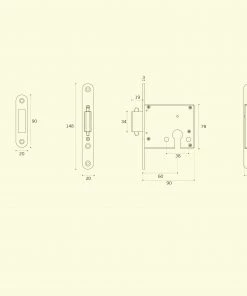 JNF IN.20.500 Concealed Lock For Sliding Doors