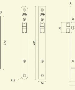 JNF IN.20.897 Mortice Lock Passage Type (60mm)