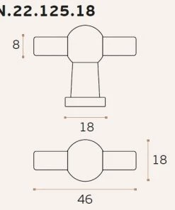 Kitchen Handles, Handle Extrusions & Cabinet Knobs JNF Furniture Knob TRAIN (Ø18)