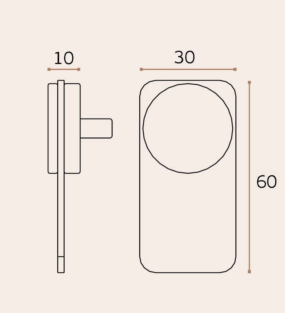 Kitchen Handles, Handle Extrusions & Cabinet Knobs JNF Furniture Knob SKIN - Leather