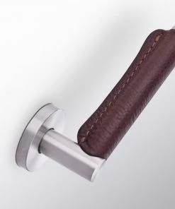 Door Handles & Accessories JNF Door Handle SKIN - Stainless Steel And Leather
