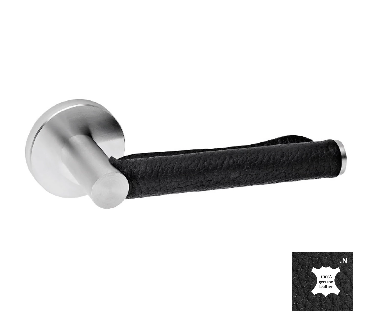 Door Handles & Accessories JNF Door Handle SKIN - Stainless Steel And Leather