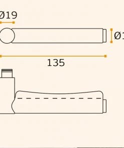 Door Handles & Accessories JNF Door Handle SKIN - Stainless Steel And Leather