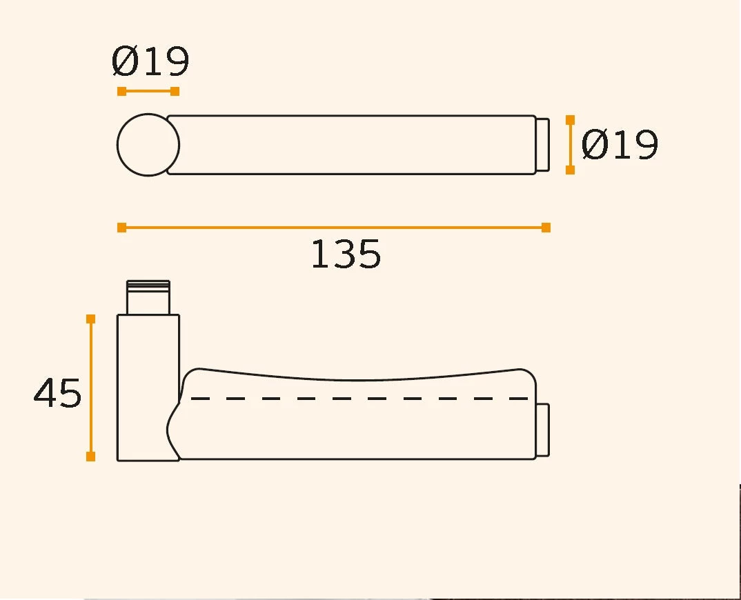 Door Handles & Accessories JNF Door Handle SKIN - Stainless Steel And Leather