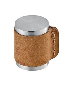 JNF Door Stops SR.13.006 Natural Leather Door Stop Stainless Steel