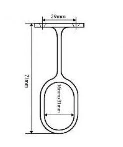 Mardeco Cabinet Hardware & Wardrobe Fittings WF88010 Tube Support -Centre Narrow