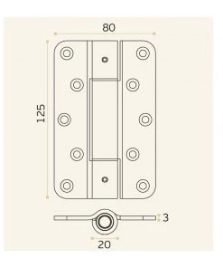 JNF IN.05.041.125 HEAVY DUTY Hinge With Polimeric Bushings Hinges And Pivots